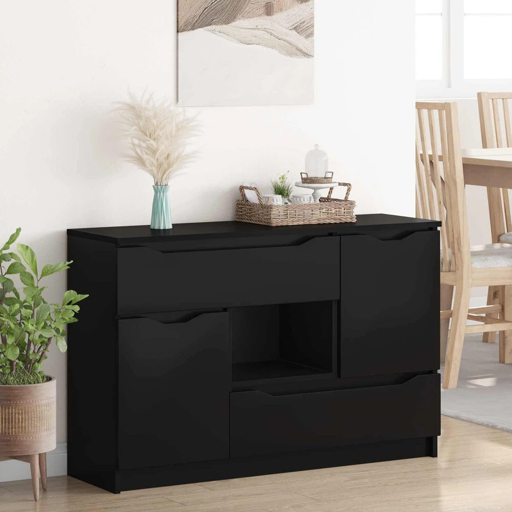 Kabalas Juoda 100 x 30 x 65,6 Apdirbta mediena