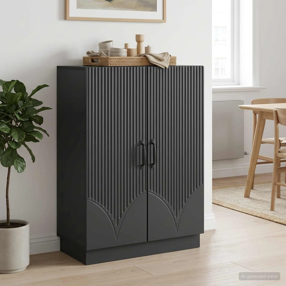 Kabalas Juoda 66 x 34,5 x 87 cm Apdirbta mediena