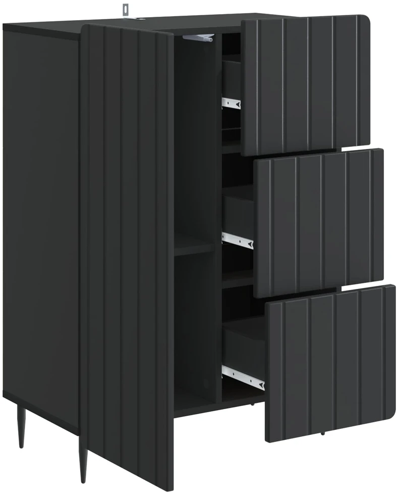 Kabalas Juoda 66 x 34,5 x 91,5 cm Apdirbta mediena