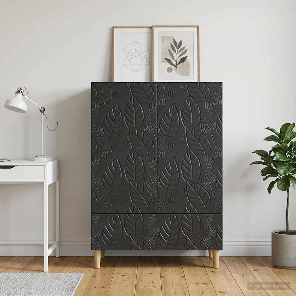 Kabalas Juoda 66 x 34,5 x 95 cm Apdirbta mediena