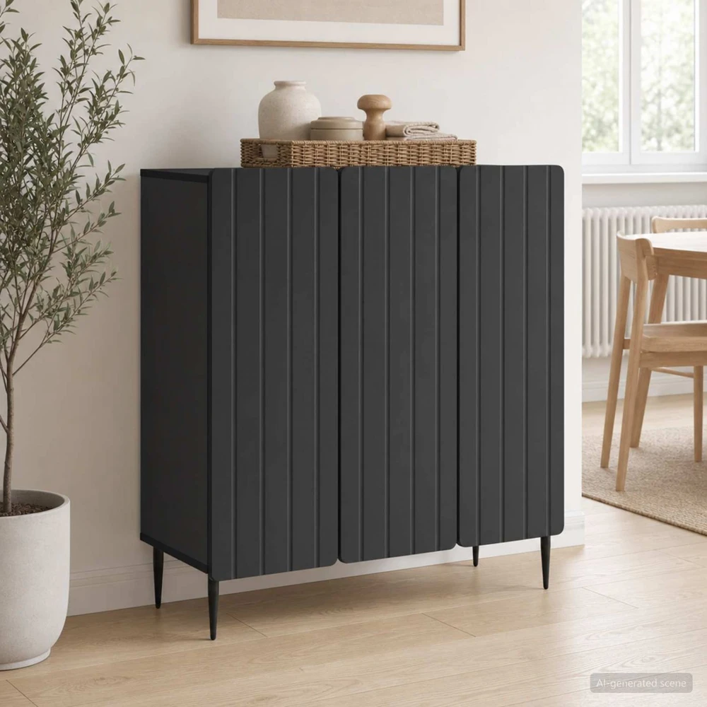 Kabalas Juoda 89 x 34,5 x 82 cm Apdirbta mediena
