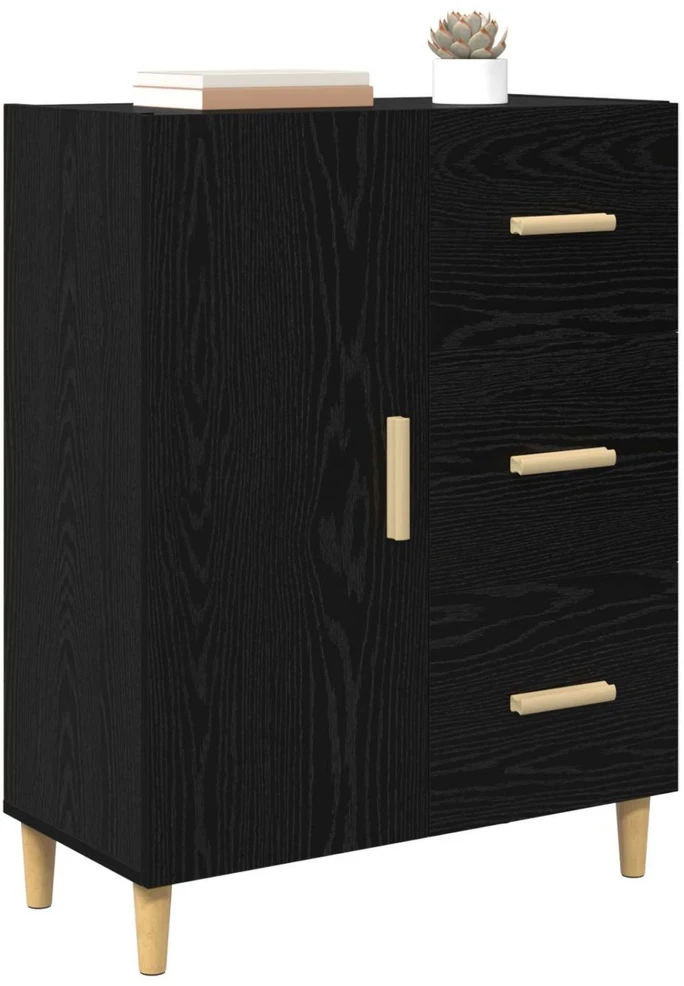 Kabalas juoda ąžuolo 34 x 69.5 x 90 cm Apdirbta mediena