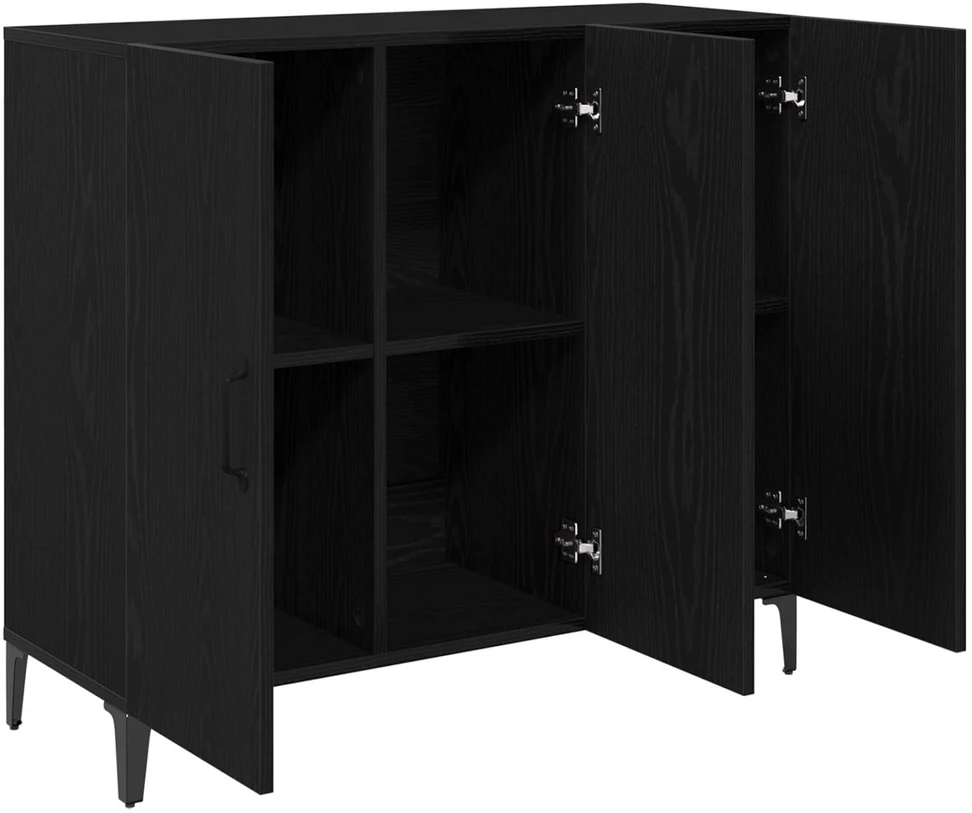 Kabalas juoda ąžuolo 34 x 90 x 80 cm Apdirbta mediena