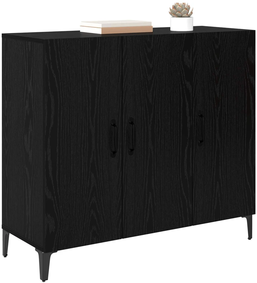 Kabalas juoda ąžuolo 34 x 90 x 80 cm Apdirbta mediena
