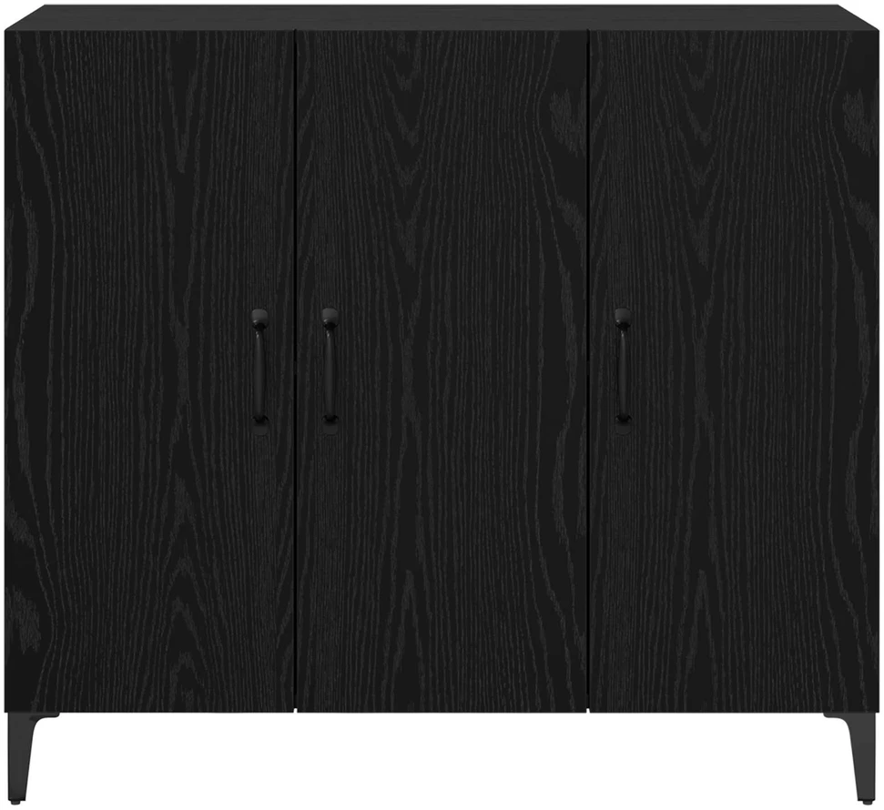 Kabalas juoda ąžuolo 34 x 90 x 80 cm Apdirbta mediena