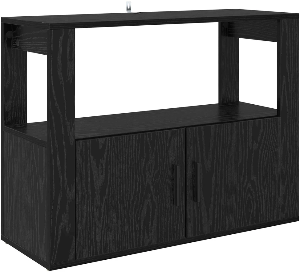 Kabalas juoda ąžuolo 80 x 30 x 60 cm Apdirbta mediena