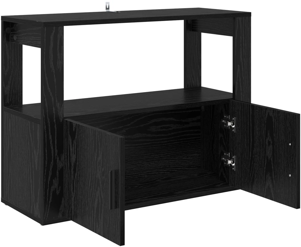 Kabalas juoda ąžuolo 80 x 30 x 60 cm Apdirbta mediena