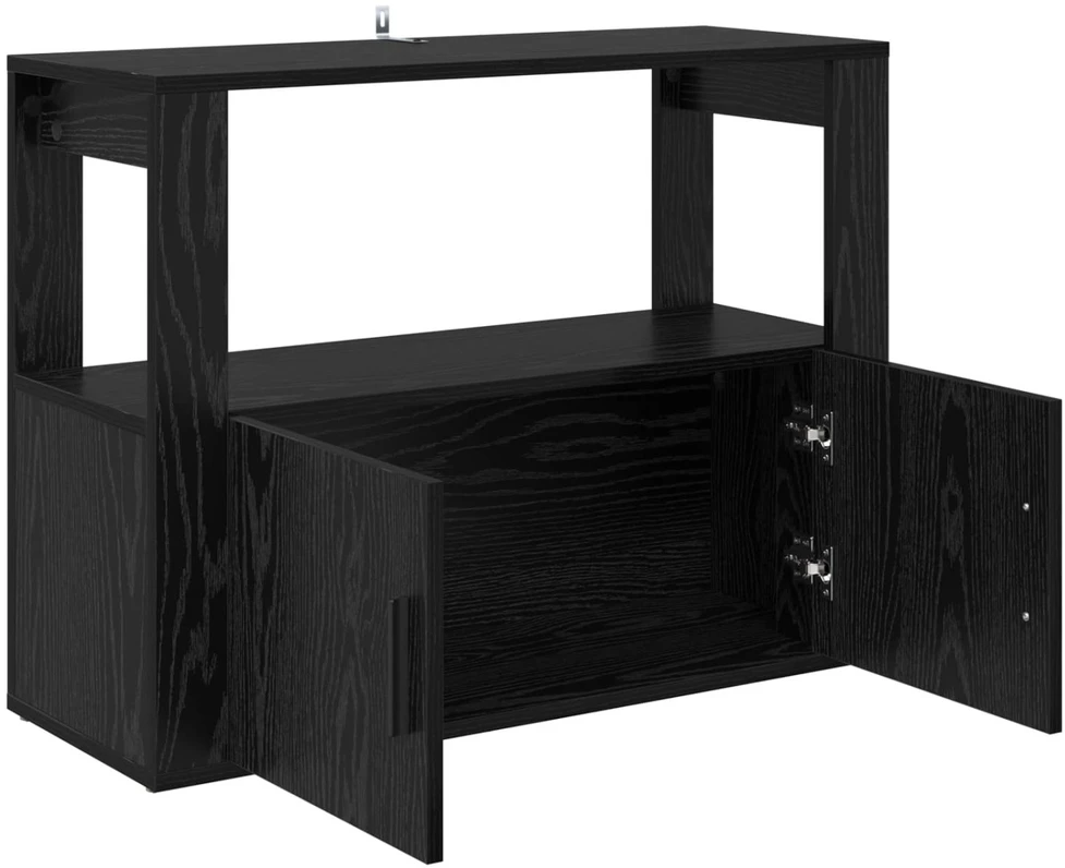 Kabalas juoda ąžuolo 80 x 30 x 60 cm Apdirbta mediena