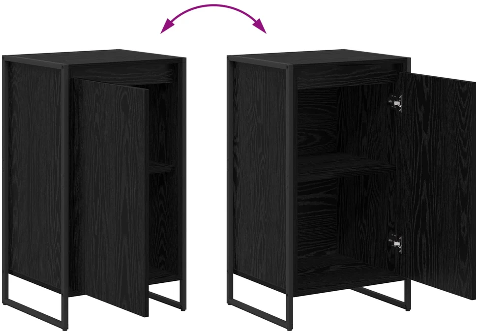 Kabalas Juodas ąžuolas 43 x 36 x 75,5 cm Apdirbta mediena