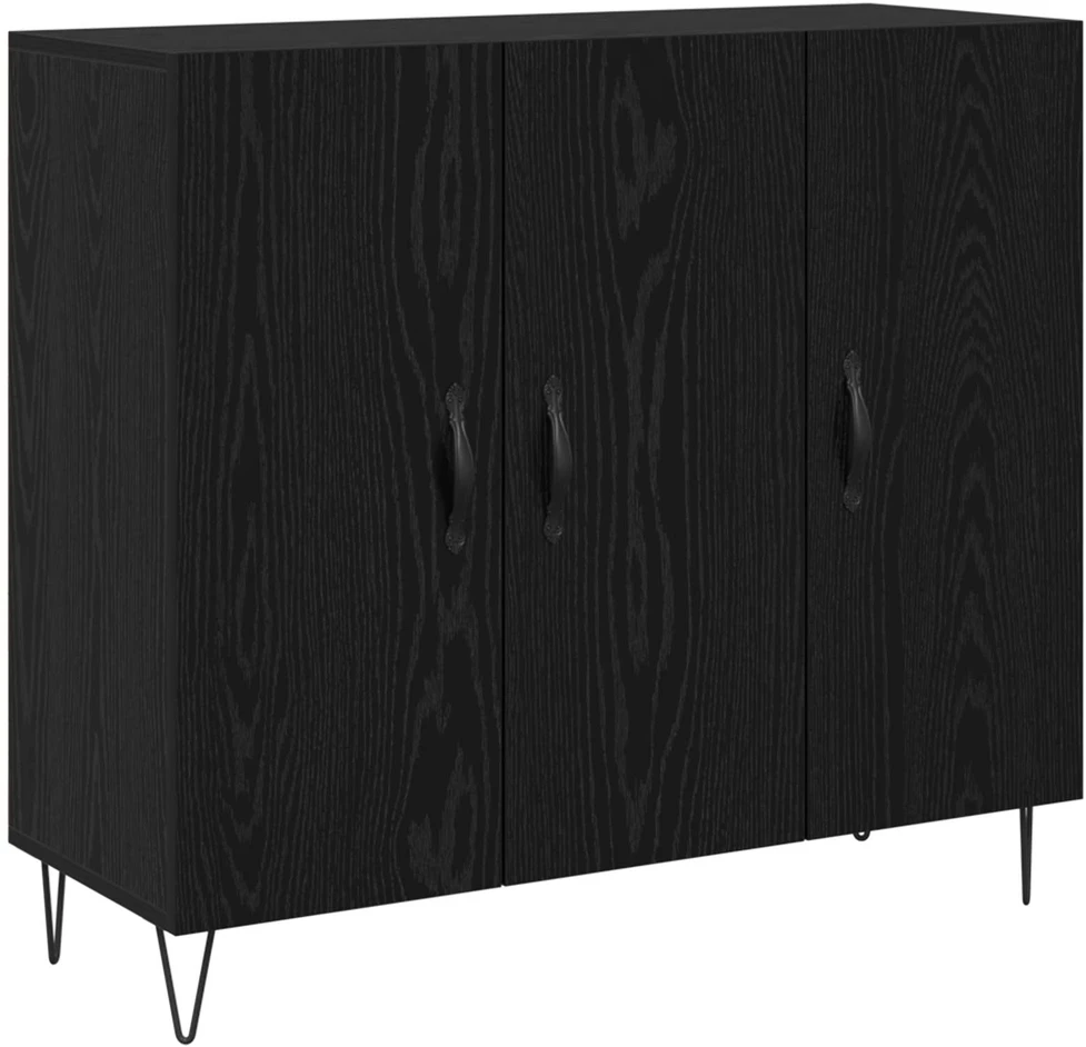 Kabalas Juodas ąžuolas 90 x 32,5 x 80 cm Apdirbta mediena