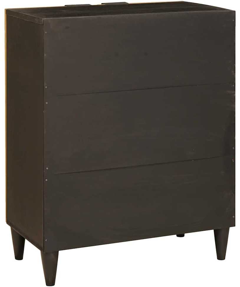 Kabalas Juodas ir auksinis 60 x 33 x 75 cm Kietas mango medis