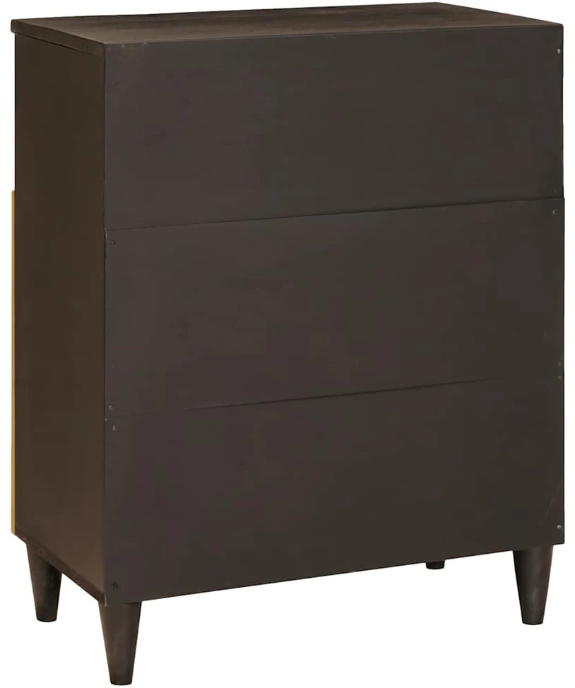 Kabalas Juodas ir auksinis 60 x 33 x 75 cm Kietas mango medis