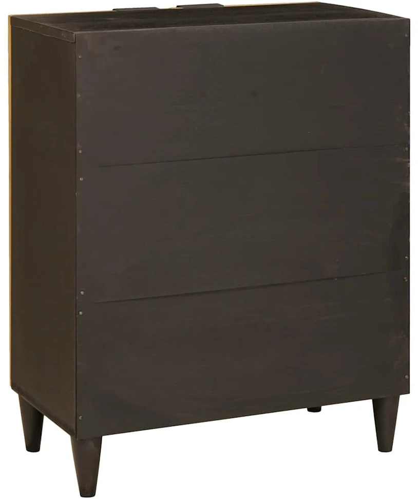 Kabalas Juodas ir auksinis 60 x 33 x 75 cm Kietas mango medis