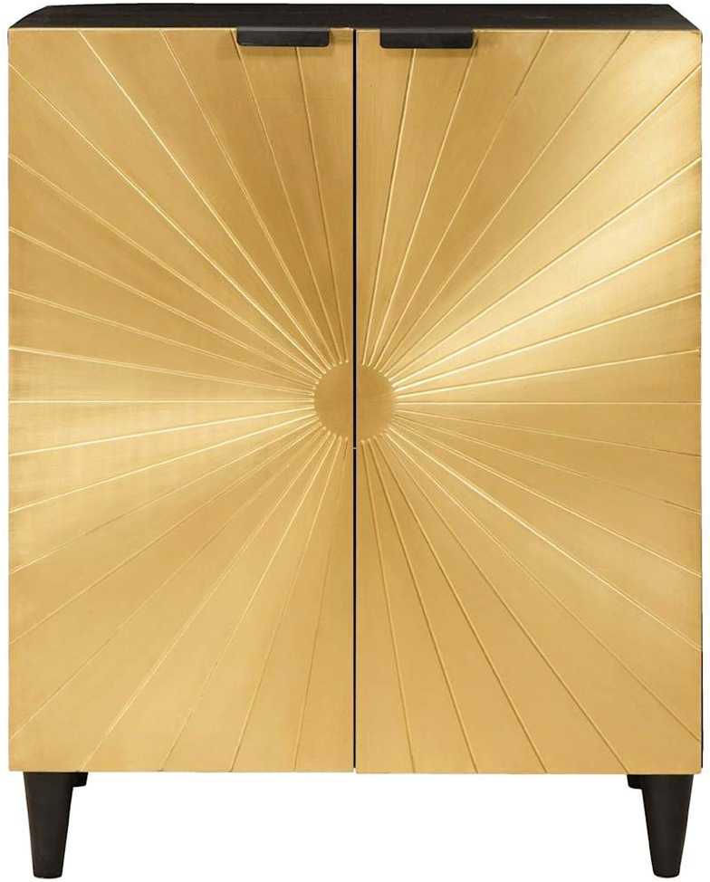 Kabalas Juodas ir auksinis 60 x 33 x 75 cm Kietas mango medis