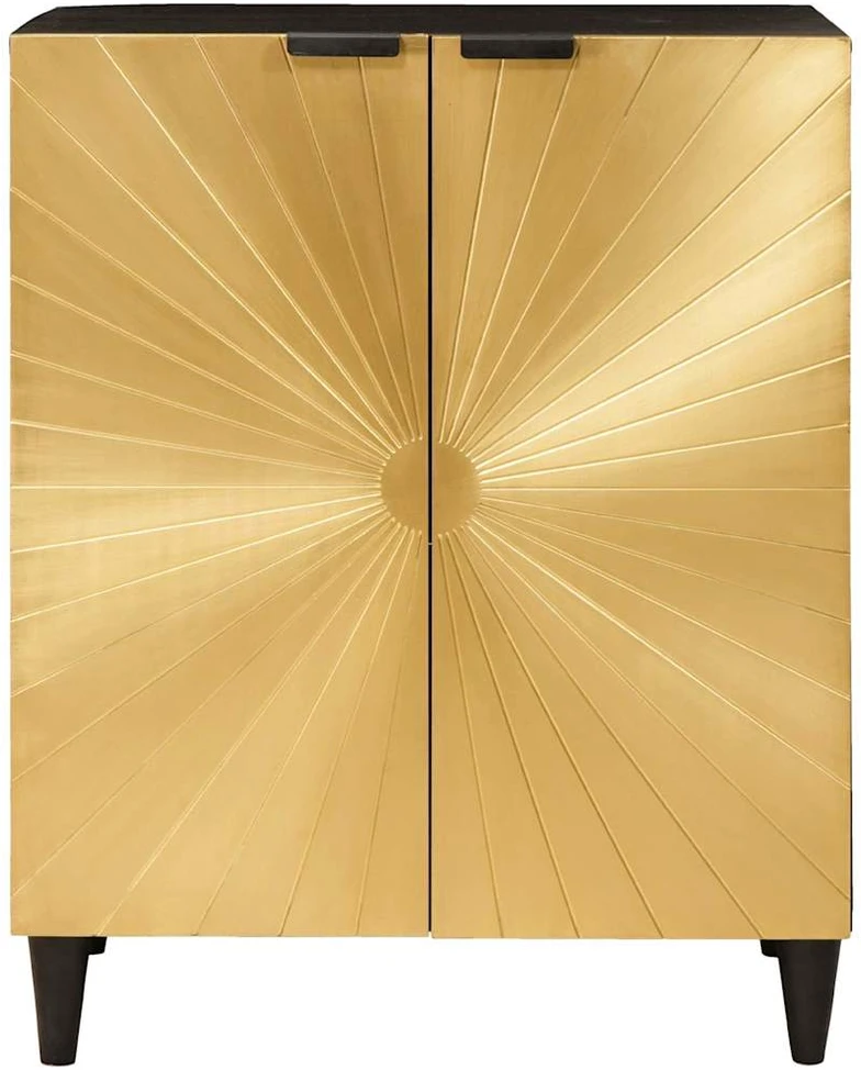 Kabalas Juodas ir auksinis 60 x 33 x 75 cm Kietas mango medis