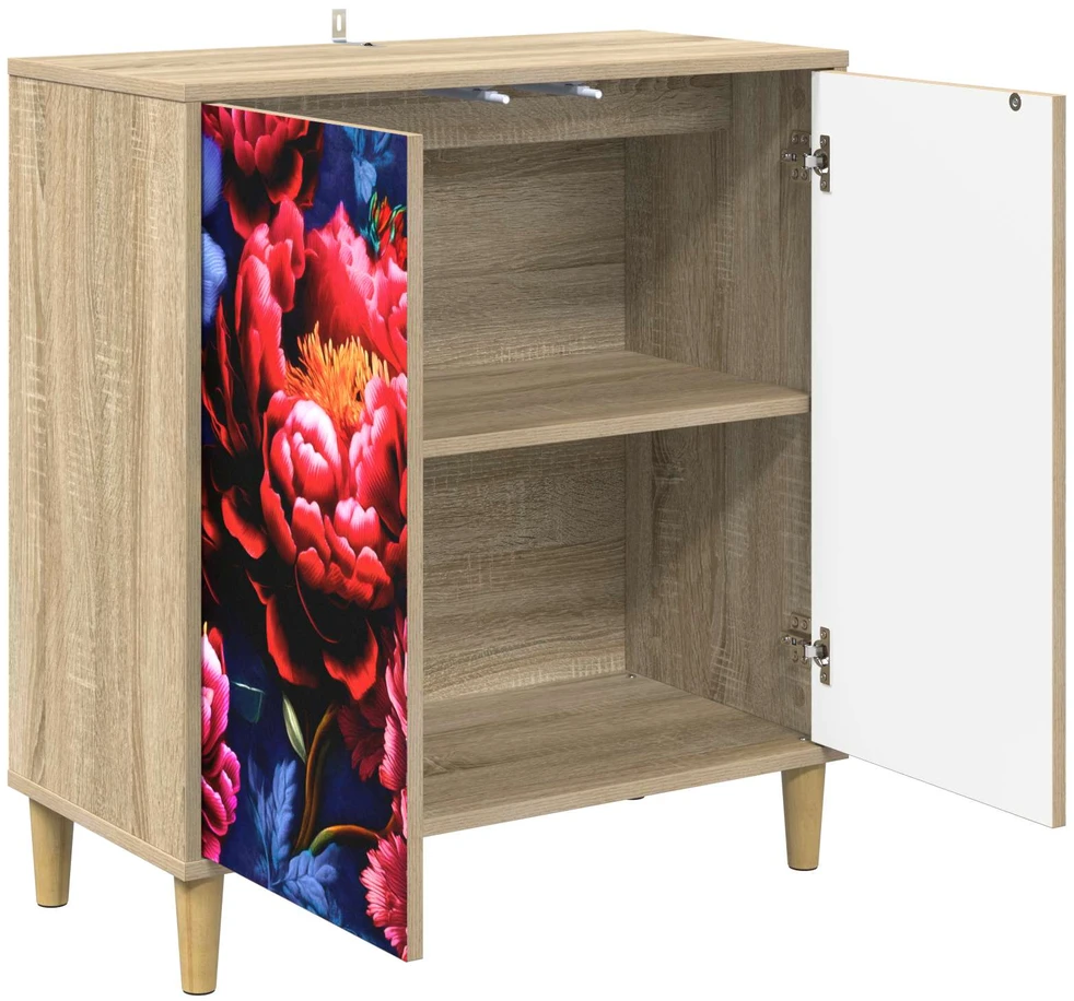 Kabalas KIEL Sonoma ąžuolo 69 x 33 x 75 cm Apdirbta mediena