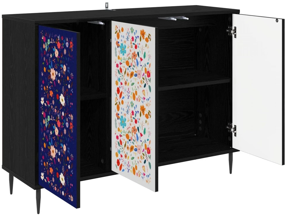Kabalas MAINZ Juodojo ąžuolo 102 x 33 x 76 cm Apdirbta mediena