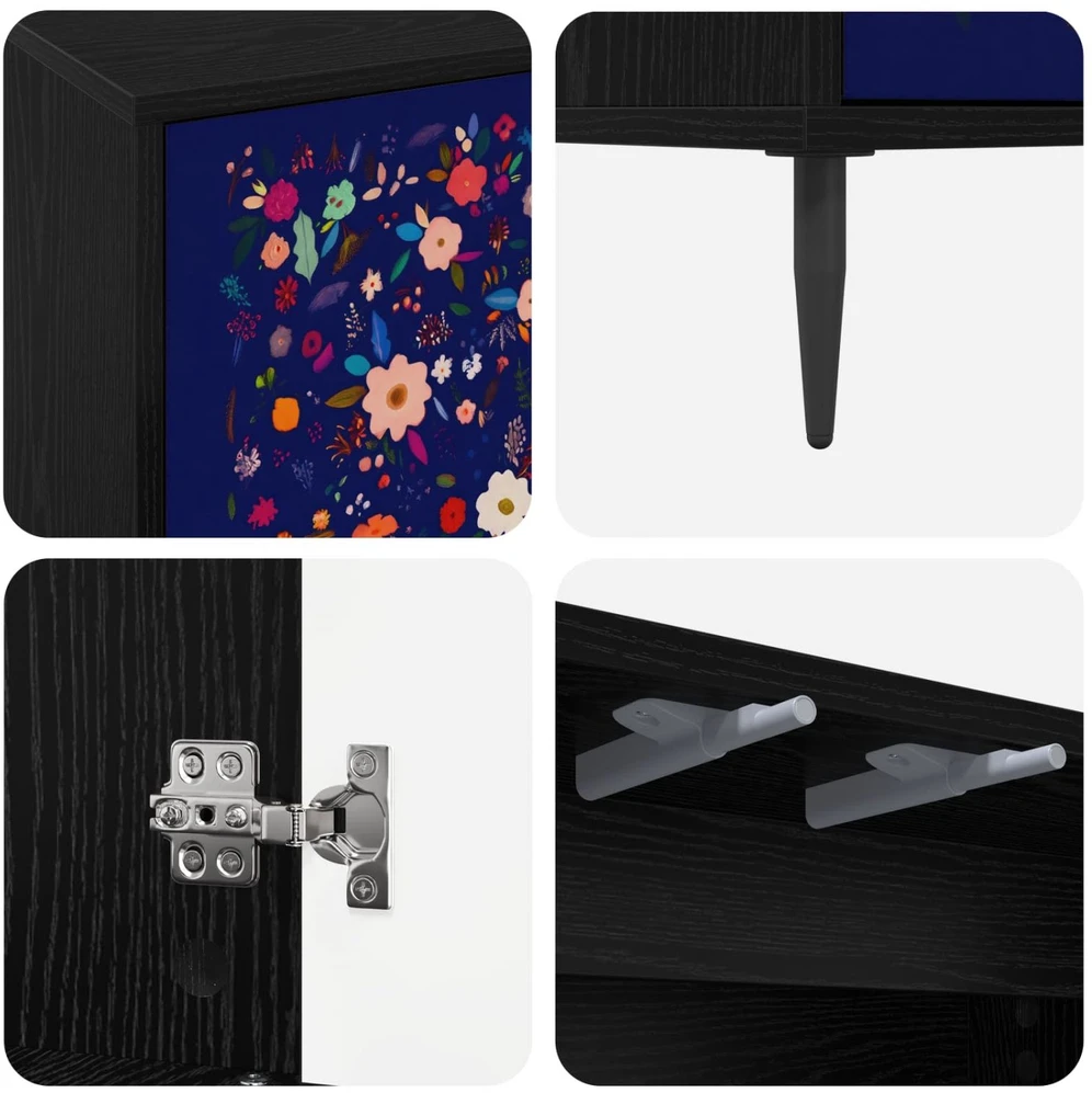 Kabalas MAINZ Juodojo ąžuolo 102 x 33 x 76 cm Apdirbta mediena