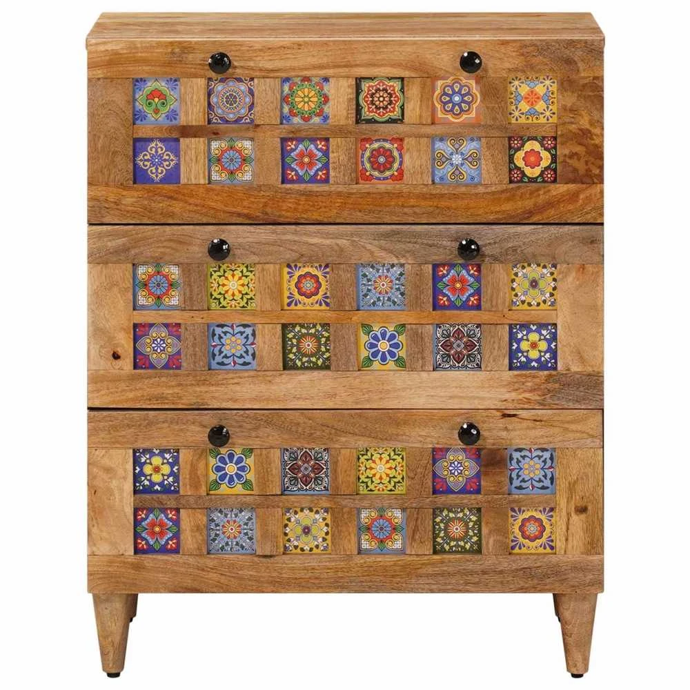 Kabalas 60 x 33 x 75 cm Kietas mango medis Natūrali