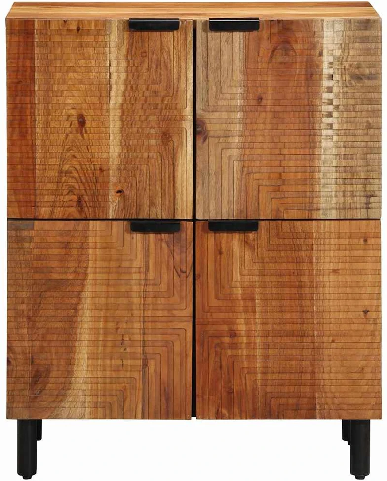 Kabalas su lentyna Ruda 60 x 33,5 x 75 cm Kietas mango medis
