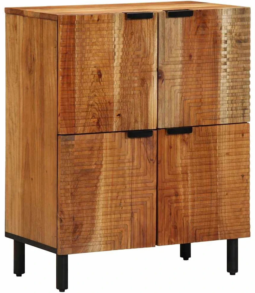 Kabalas su lentyna Ruda 60 x 33,5 x 75 cm Kietas mango medis