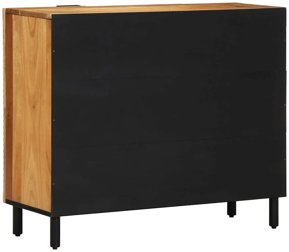 Kabalas su lentyna Ruda 90 x 33 x 75 cm Kietas mango medis