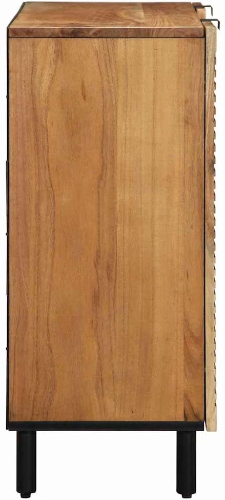 Kabalas su lentyna Ruda 90 x 33 x 75 cm Kietas mango medis