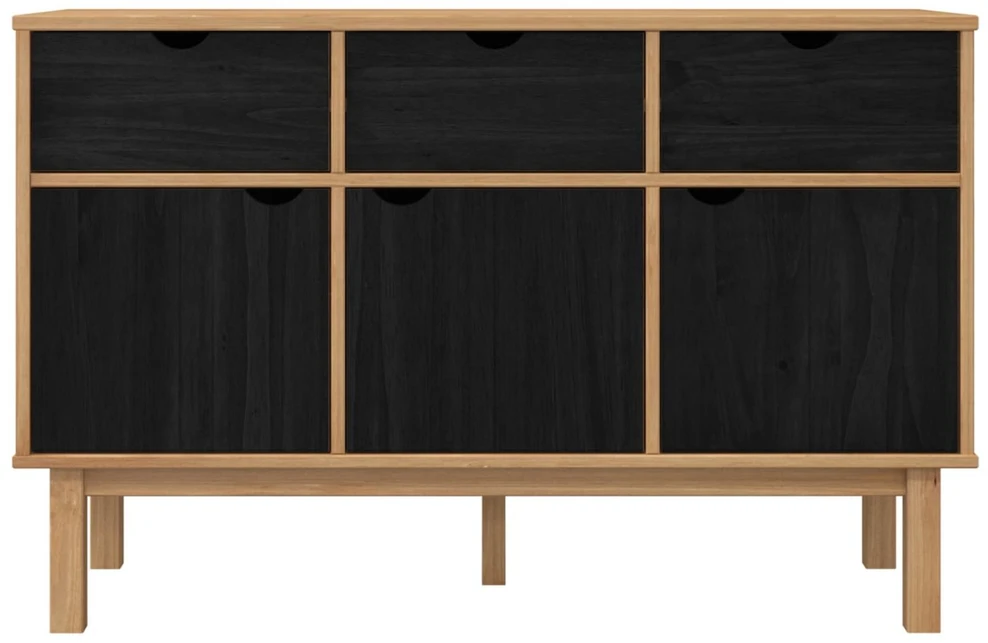 Komoda OTTA Ruda ir juoda 114 x 43 x 73,5 cm