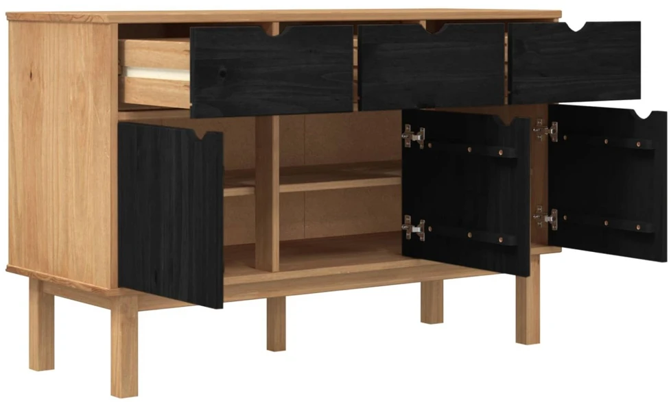 Komoda OTTA Ruda ir juoda 114 x 43 x 73,5 cm