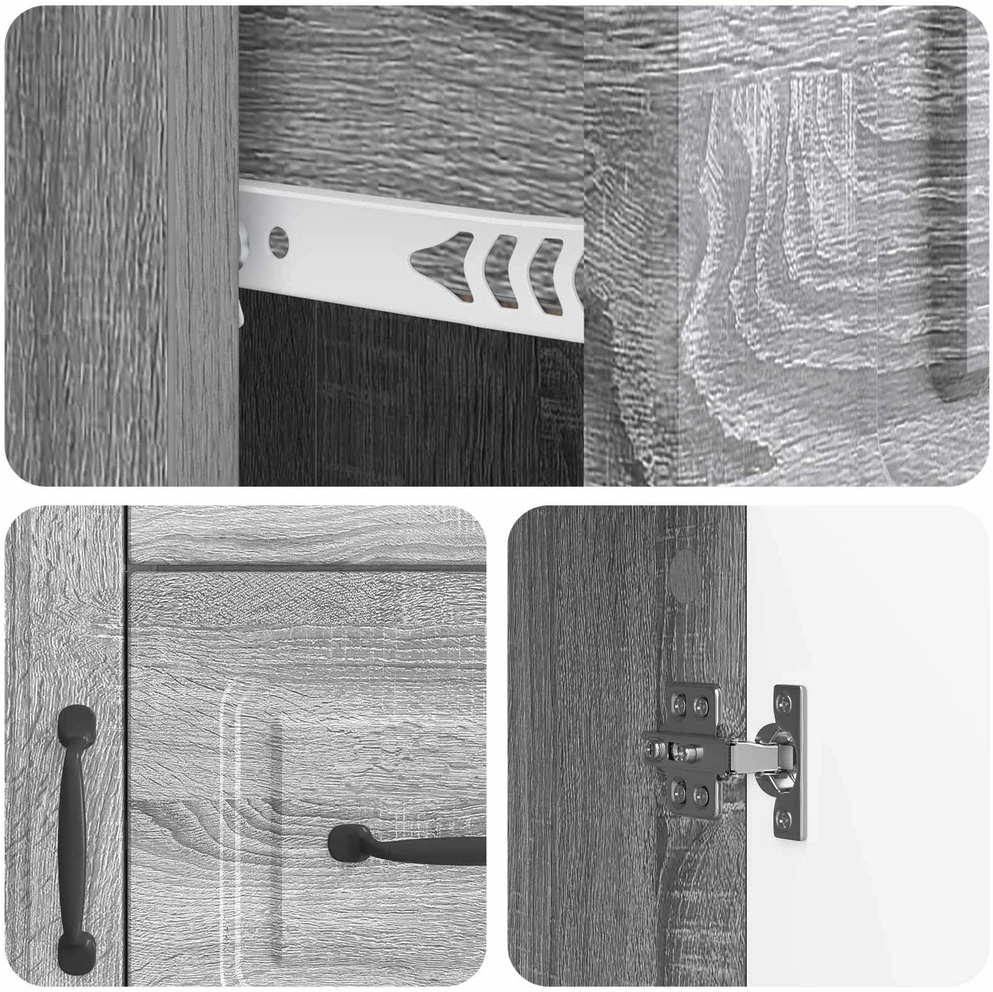 Kabalas Pilka sonoma ąžuolo 66 x 34,5 x 87 cm Apdirbta mediena