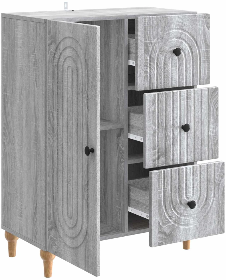 Kabalas Pilka sonoma ąžuolo 66 x 34,5 x 90 cm Apdirbta mediena