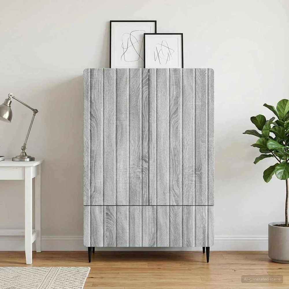 Kabalas Pilka sonoma ąžuolo 66 x 34,5 x 97 cm Apdirbta mediena