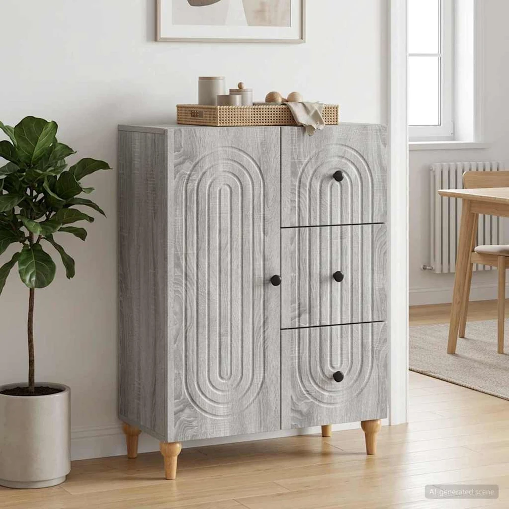 Kabalas Pilka sonoma ąžuolo 66 x 34,5 x 90 cm Apdirbta mediena