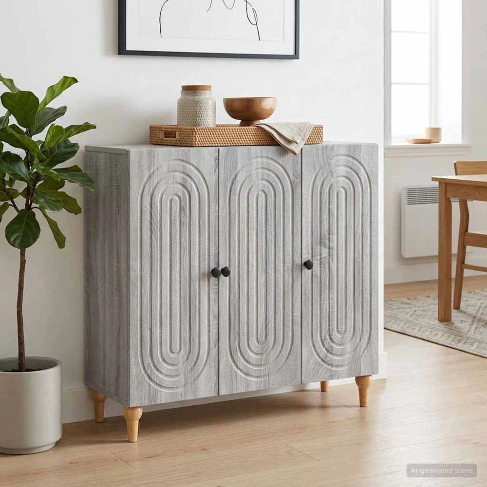 Kabalas Pilka sonoma ąžuolo 89 x 34,5 x 80 cm Apdirbta mediena
