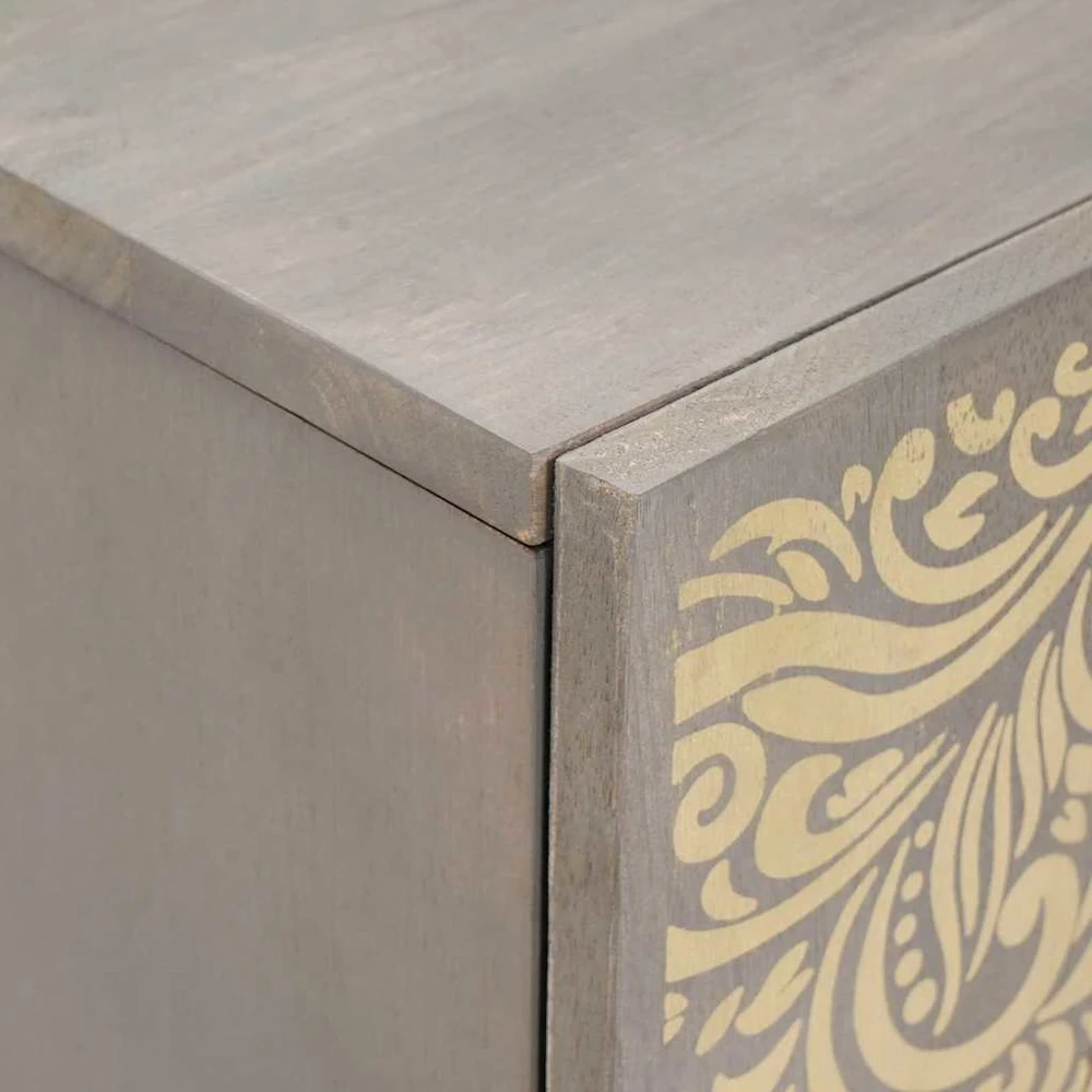 Kabalas Pilkas ir auksinis 60 x 33 x 75 cm Kietas mango medis