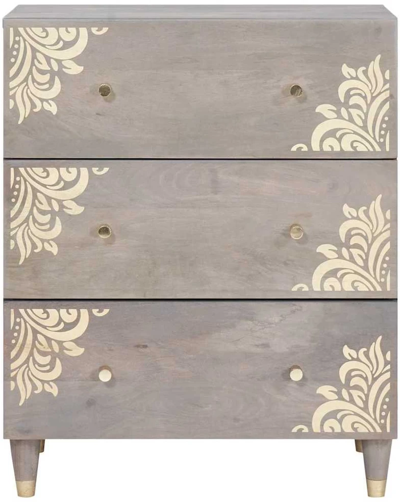 Kabalas Pilkas ir auksinis 60 x 33 x 75 cm Kietas mango medis