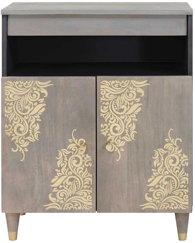 Kabalas Pilkas ir auksinis 60 x 33 x 75 cm Kietas mango medis