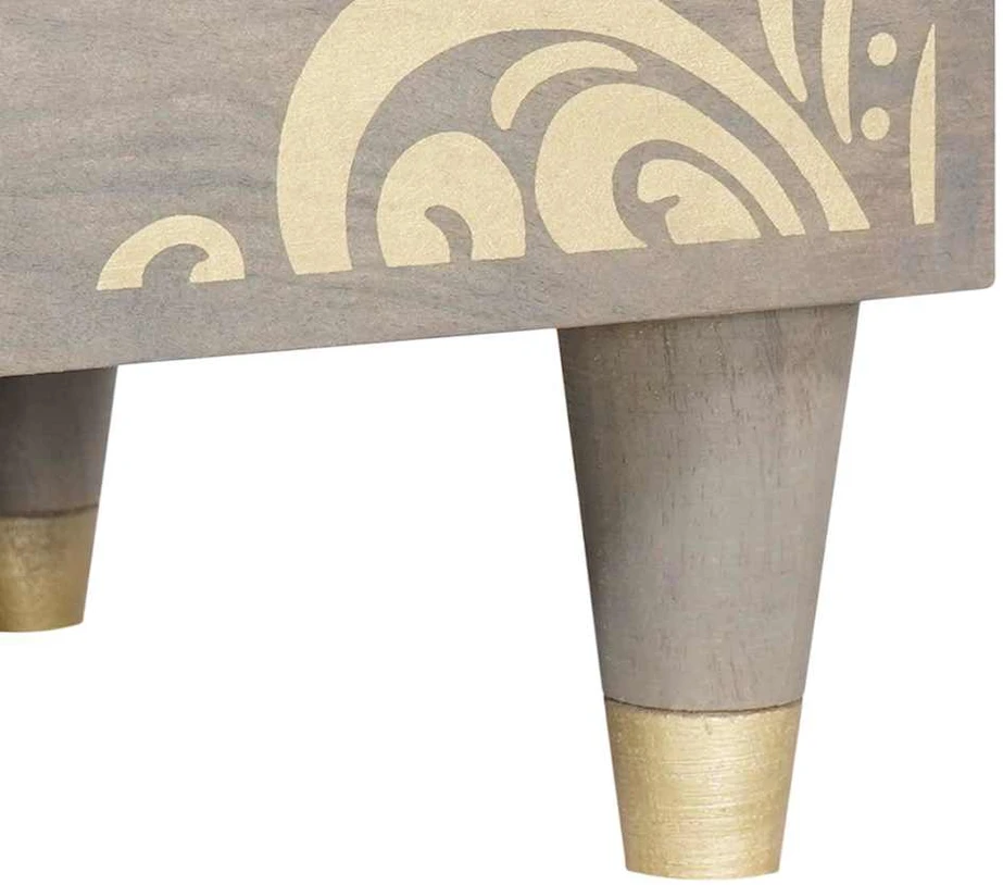 Kabalas Pilkas ir auksinis 60 x 33 x 75 cm Kietas mango medis