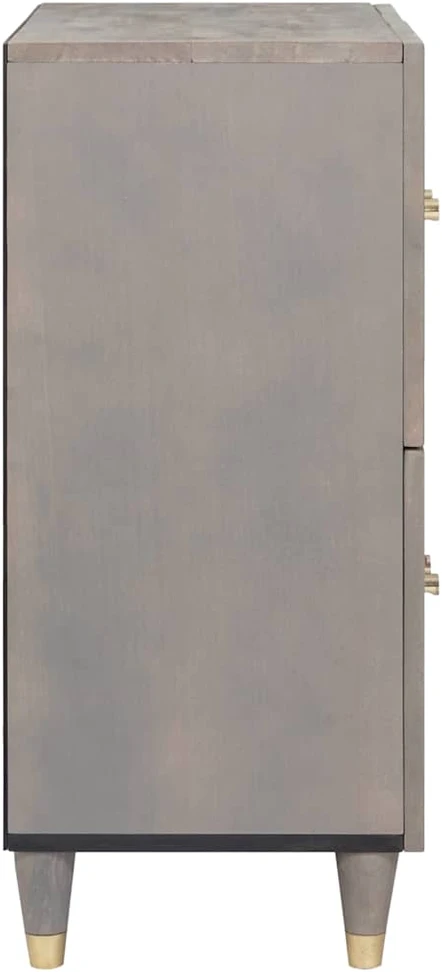 Kabalas Pilkas ir auksinis 60 x 33 x 75 cm Kietas mango medis