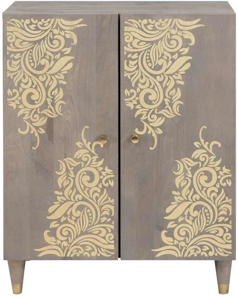 Kabalas Pilkas ir auksinis 60 x 33 x 75 cm Kietas mango medis