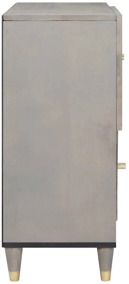 Kabalas Pilkas ir auksinis 80 x 33 x 75 cm Kietas mango medis