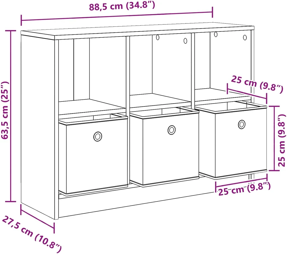 Kabalas Pilkas Sonoma 88,5 x 27,5 x 63,5 cm