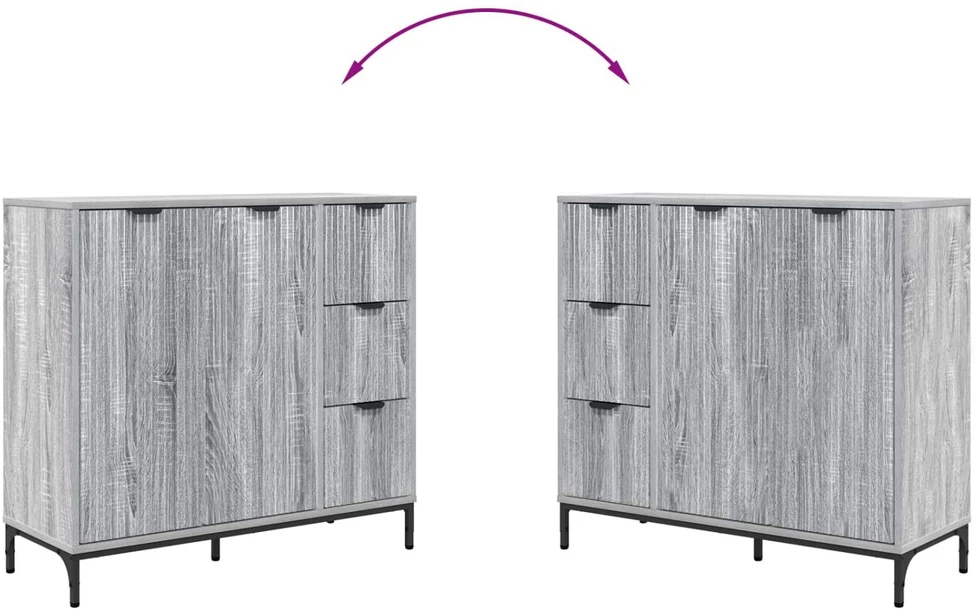 Kabalas Pilkas Sonoma 89,5 x 33 x 82 cm Apdirbta mediena
