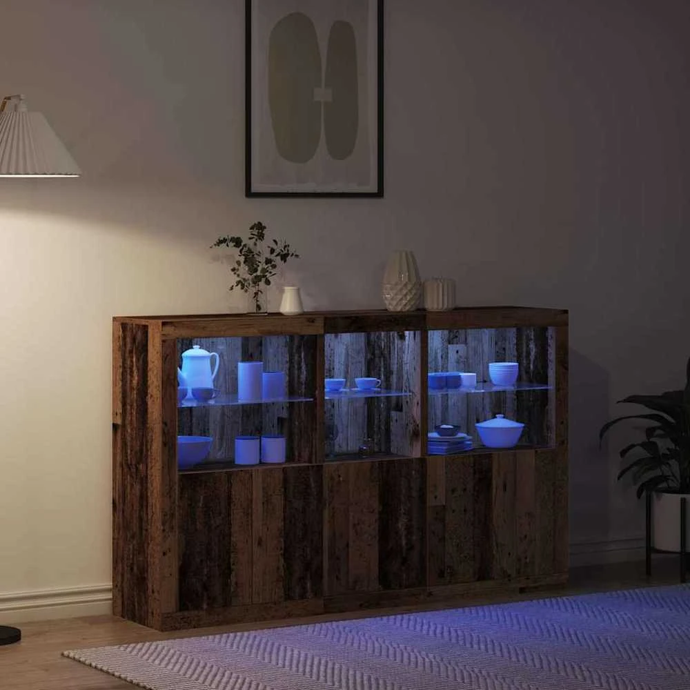 LED Bufetas Senas medis 162 x 37 x 100 cm Apdirbta mediena
