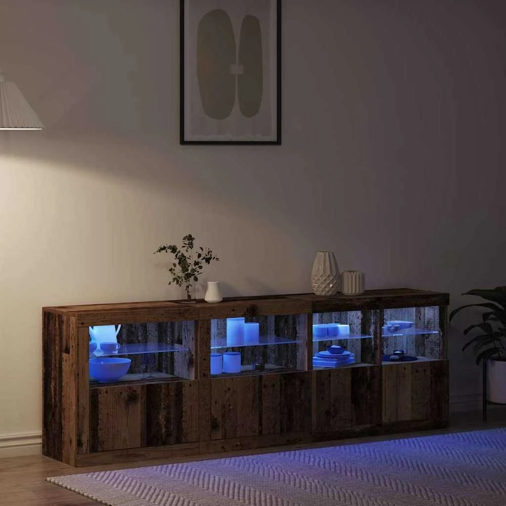 LED Bufetas Senas medis 202 x 37 x 67 cm Apdirbta mediena