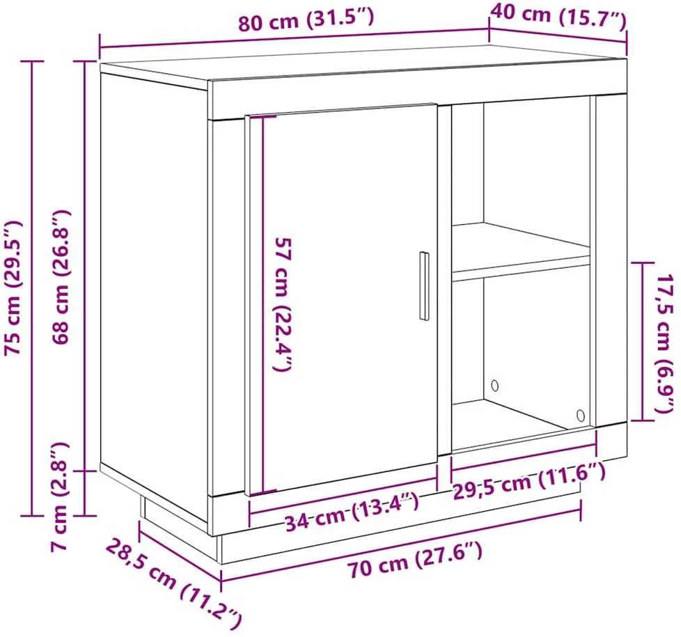 Kabalas Senas medis 80 x 40 x 75 cm Apdirbta mediena