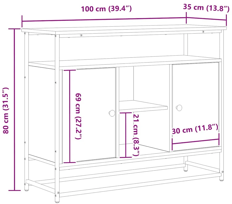 Kabalas Senas medis 100 x 35 x 80 cm Apdirbta mediena