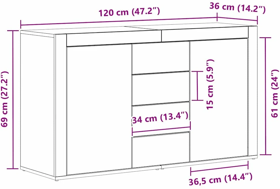 Kabalas Senas medis 120 x 36 x 69 cm Apdirbta mediena