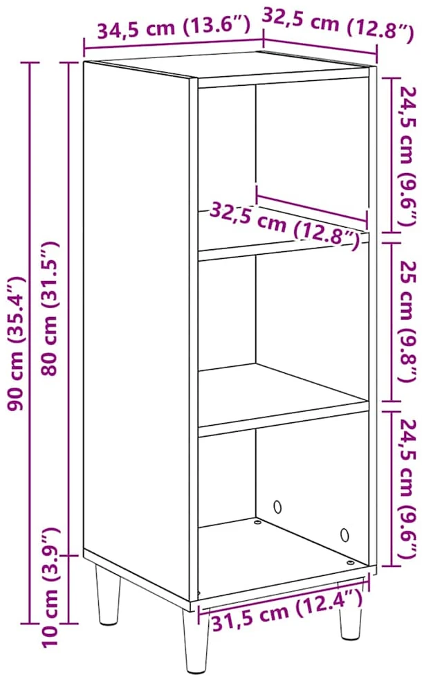 Kabalas Senas medis 34,5 x 32,5 x 90 cm Apdirbta mediena
