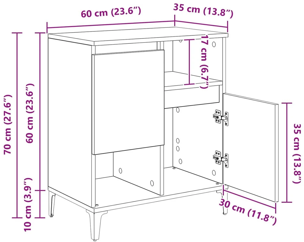Kabalas Senas medis 60 x 35 x 70 cm Apdirbta mediena